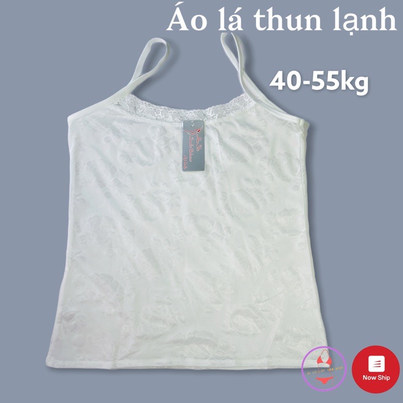 Áo lót áo lá thun lạnh cho học sinh loại dài co giãn thoải mái phối hoa văn size<55kg