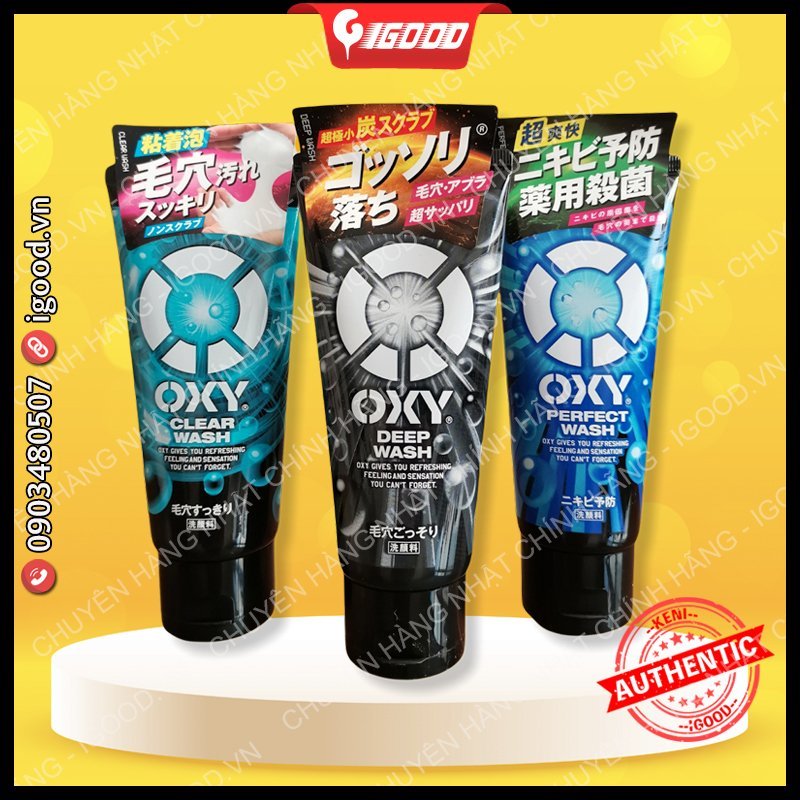 igood - Sữa rửa mặt Oxy cho nam Nhật Bản 130g