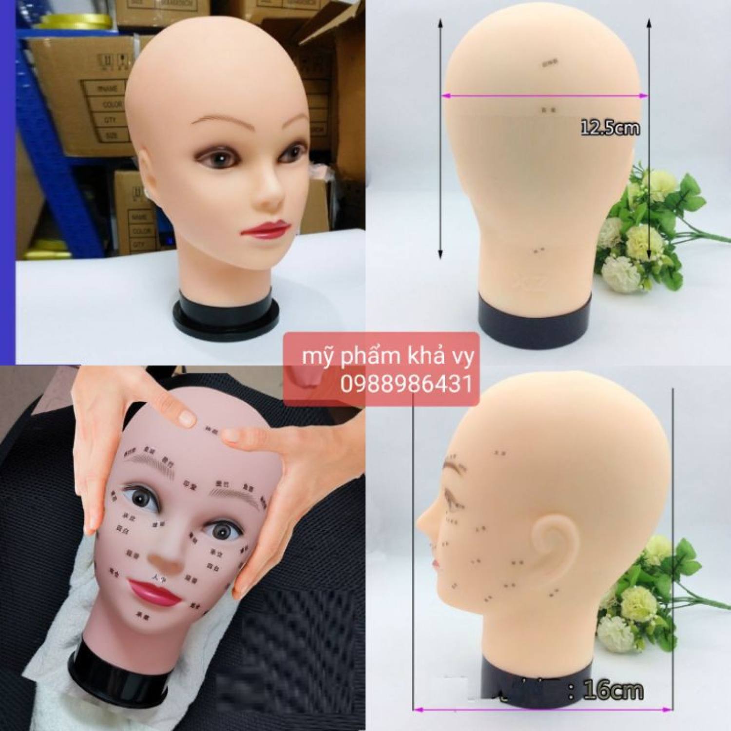 Đầu manocanh học nối mi mɑssage bấm huyệt
