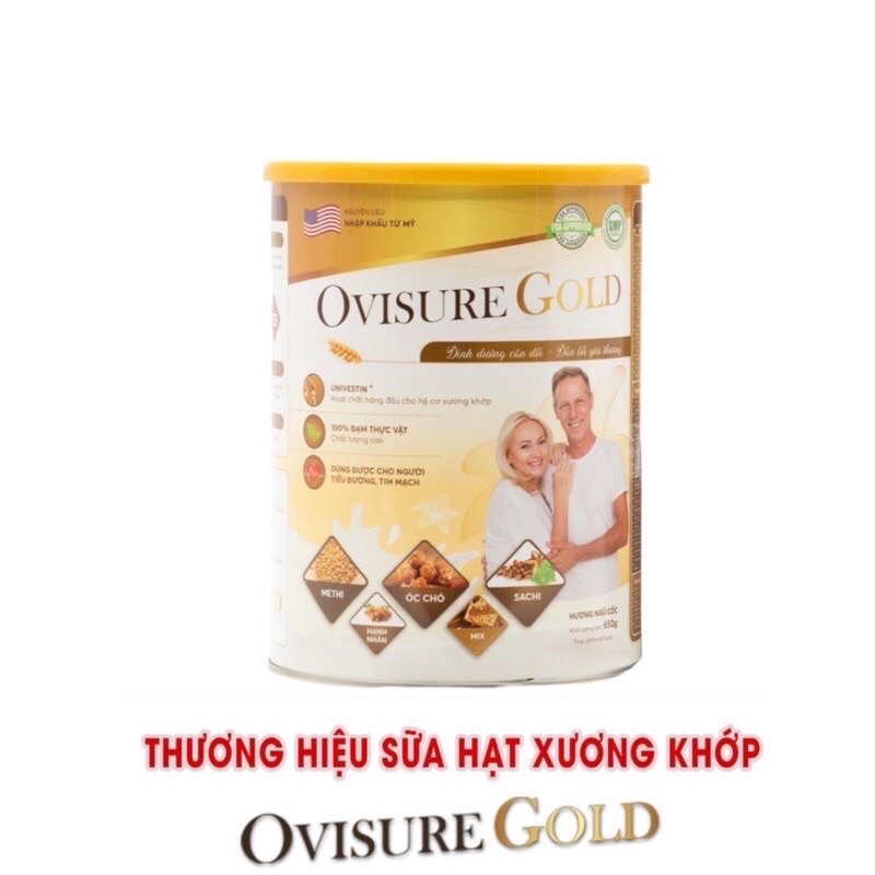 Sữa hạt xương khớp Ovisure Gold lon 650g date mới