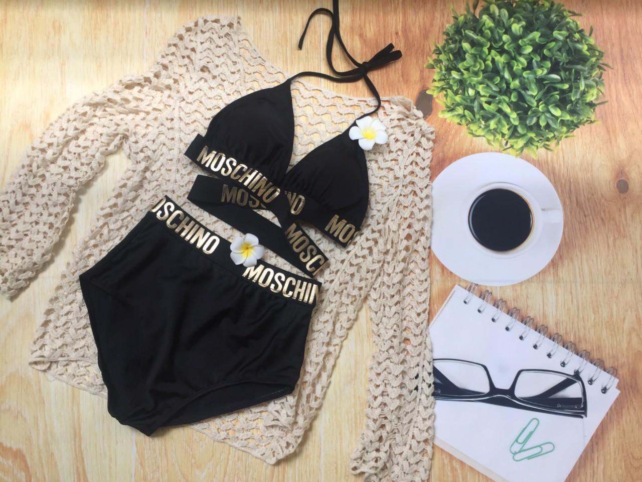 [HCM]Bikini mochino áo chéo dây quần cạp cao