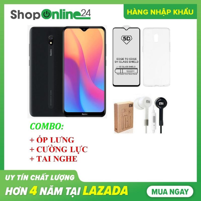 Điện thoại Xiaomi Redmi 8A 32GB Ram 3GB + Ốp lưng + Cường lực + Tai nghe - Hàng nhập khẩu.