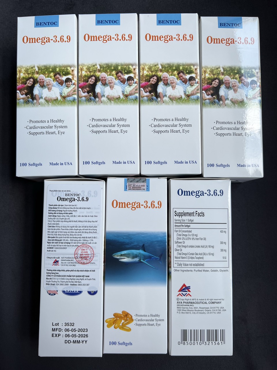 Thực phẩm bảo vệ sức khoẻ Dầu Cá Omega 369 Bentoc