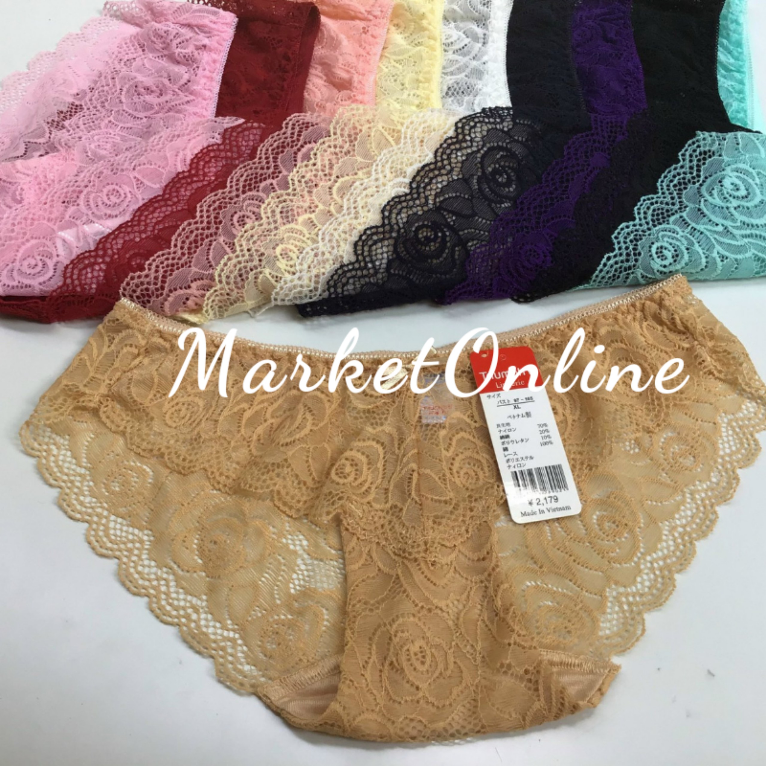 Set 10 quần lót nữ ren cao cấp MHA đồ lót nữ sexy nền họa tiết hoa hồng chất ren mềm mịn mát nhiều màu nhiều size mã VN116 nội y MarketOnline