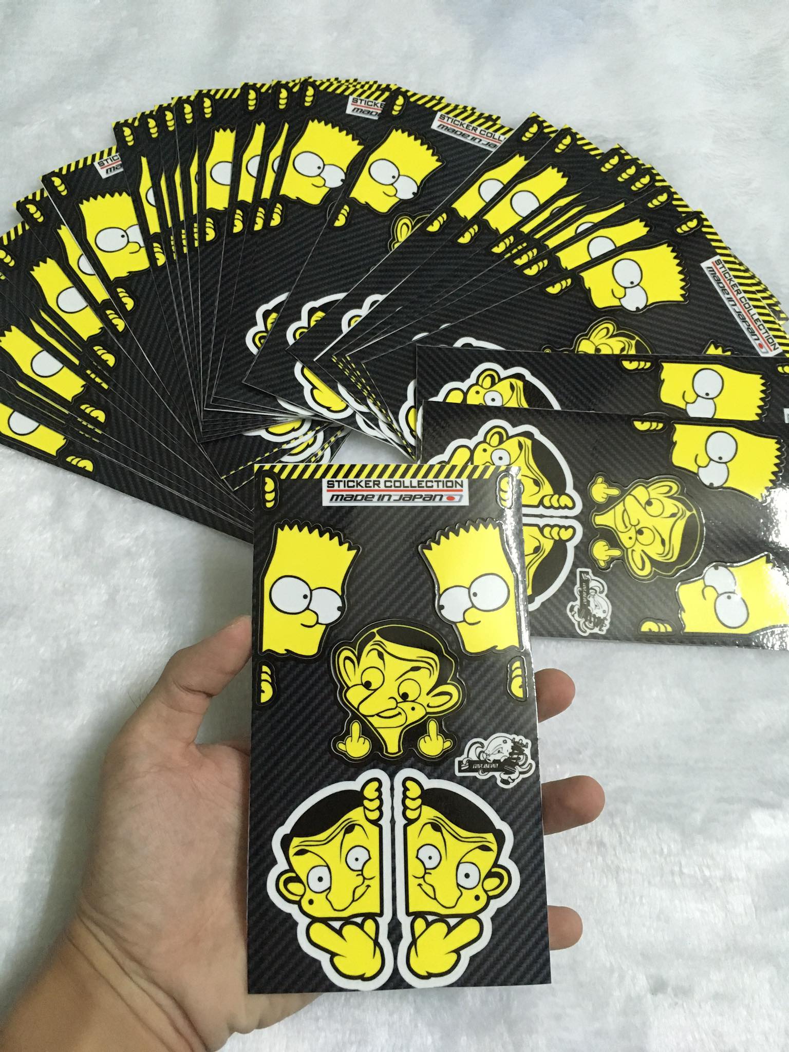 [HCM]STIKER TẤM CHỮ NHẬT10X18 SIMPSON VÀ MR BEAN