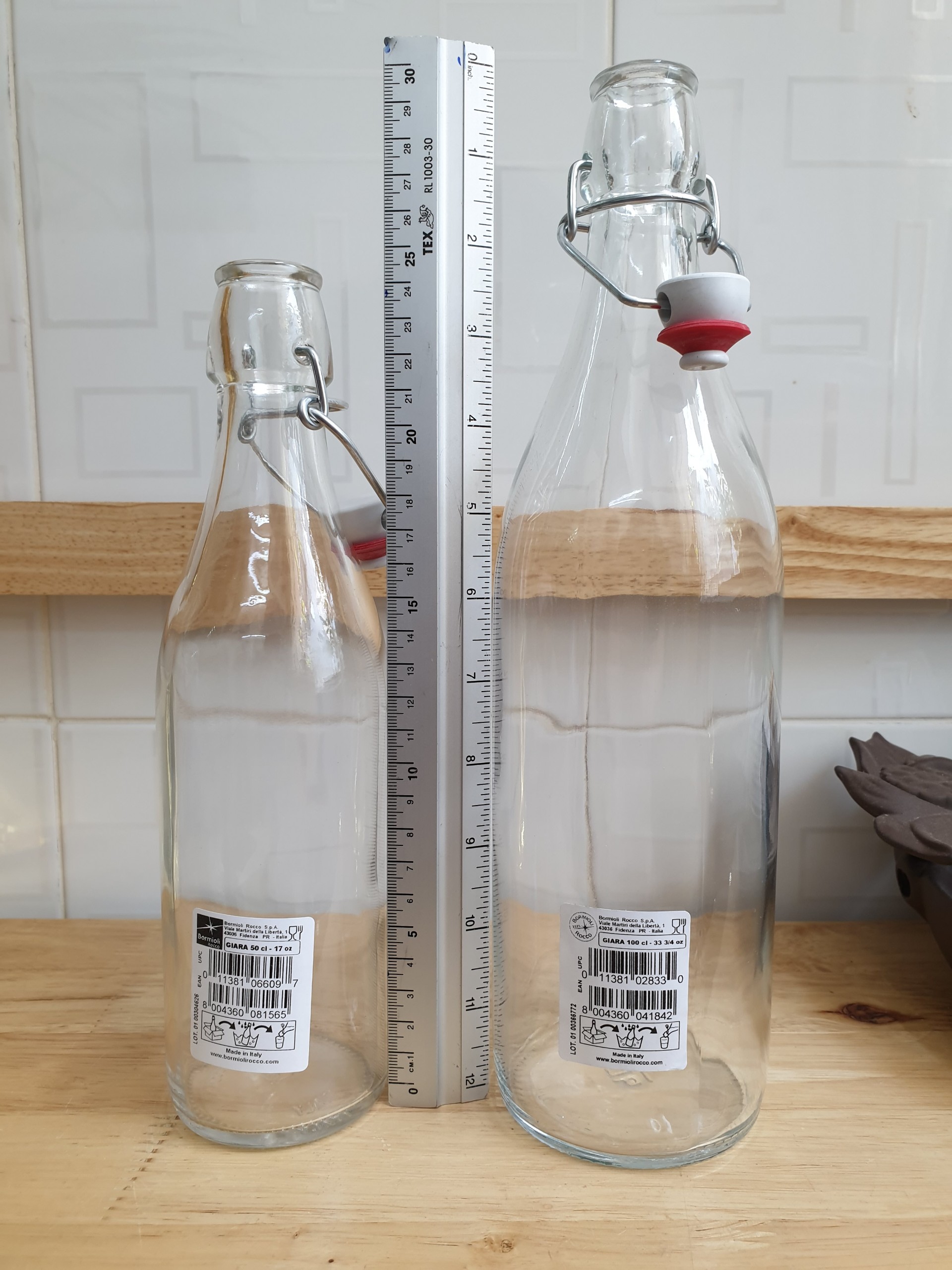 Chai thủy tinh 1 lít ( 1000ml ) nắp cài