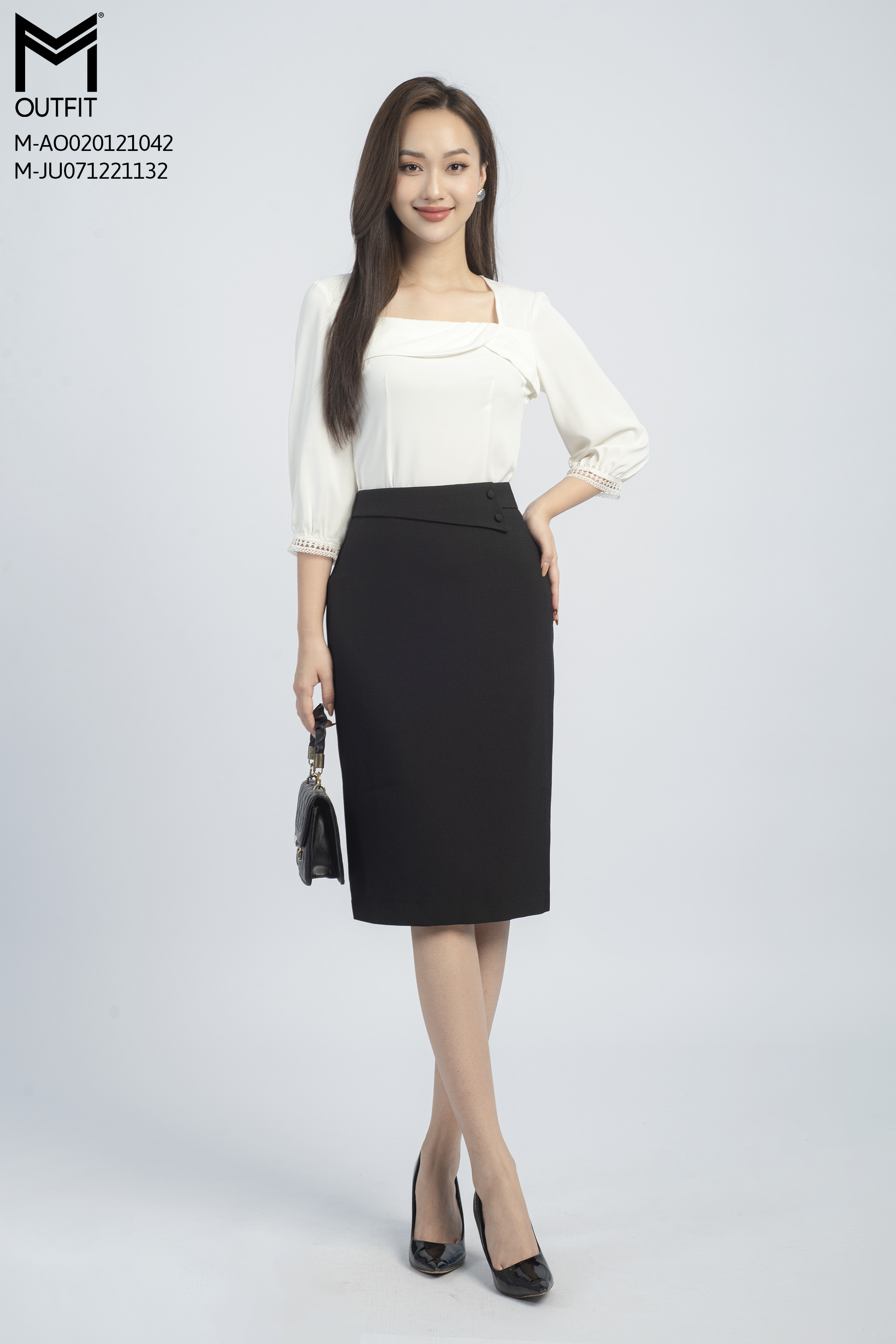 Áo kiểu tay lỡ, cổ vuông - Mmoutfit