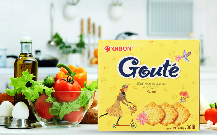 Bánh Goute / Goute Hạt Hộp 288G (Hộp 8 Gói x 36G)
