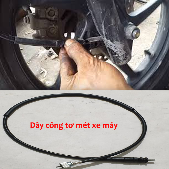 Dây công tơ mét - dây đồng hồ xe máy Wave nhỏ anpha+ Wave thái 1997-2006 - PHANH CƠ (THẮNG ĐÙM)