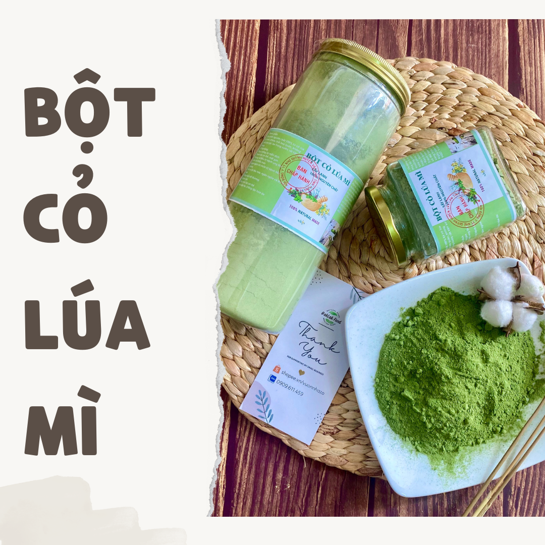 [HCM] Bột cỏ lúa mì sấy lạnh nguyên chất 150gr 500gr