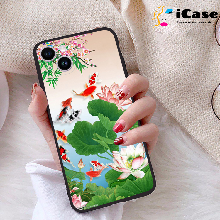 Ốp lưng iPhone 14 Plus viền dẻo TPU BST Sen