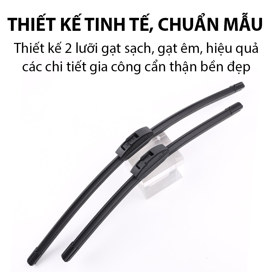 [FREESHIP] Gạt mưa lưỡi kép đa năng, thanh cần gạt nước mưa 2 lưỡi khung mềm xe Mitsubishi Xpander, Triton, Pajero, Attrage, Outlander gạt kính xe oto xe hơi