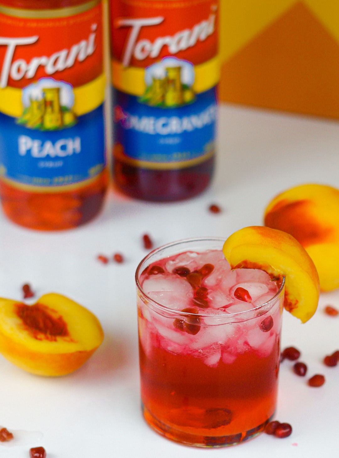 Siro Pha Chế Vị Đào Đỏ Torani Classic Peach Syrup 750ml Mỹ