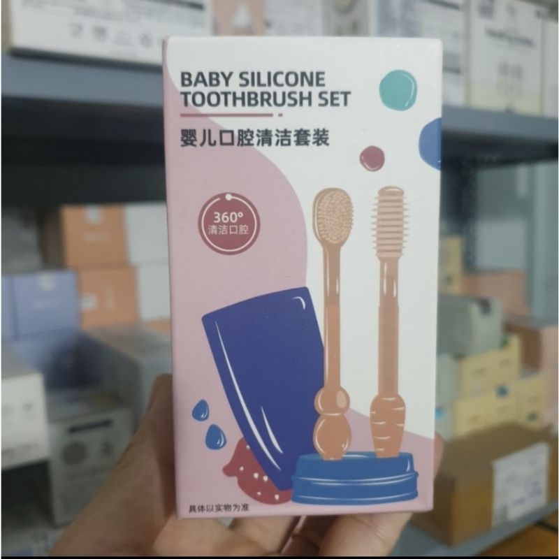 Set rơ lưỡi silicon và bàn chải đánh răng siêu mềm