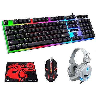 Combo Bàn Phím G21 + Chuột Game R8 1602 Và Tai Nghe Led 2018 + Tặng Kèm Lót Chuột