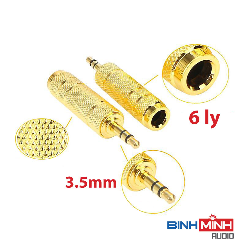 Đầu jack( rắc, giắc) chuyển đổi âm thanh từ cổng 6.5mm sang 3.5mm