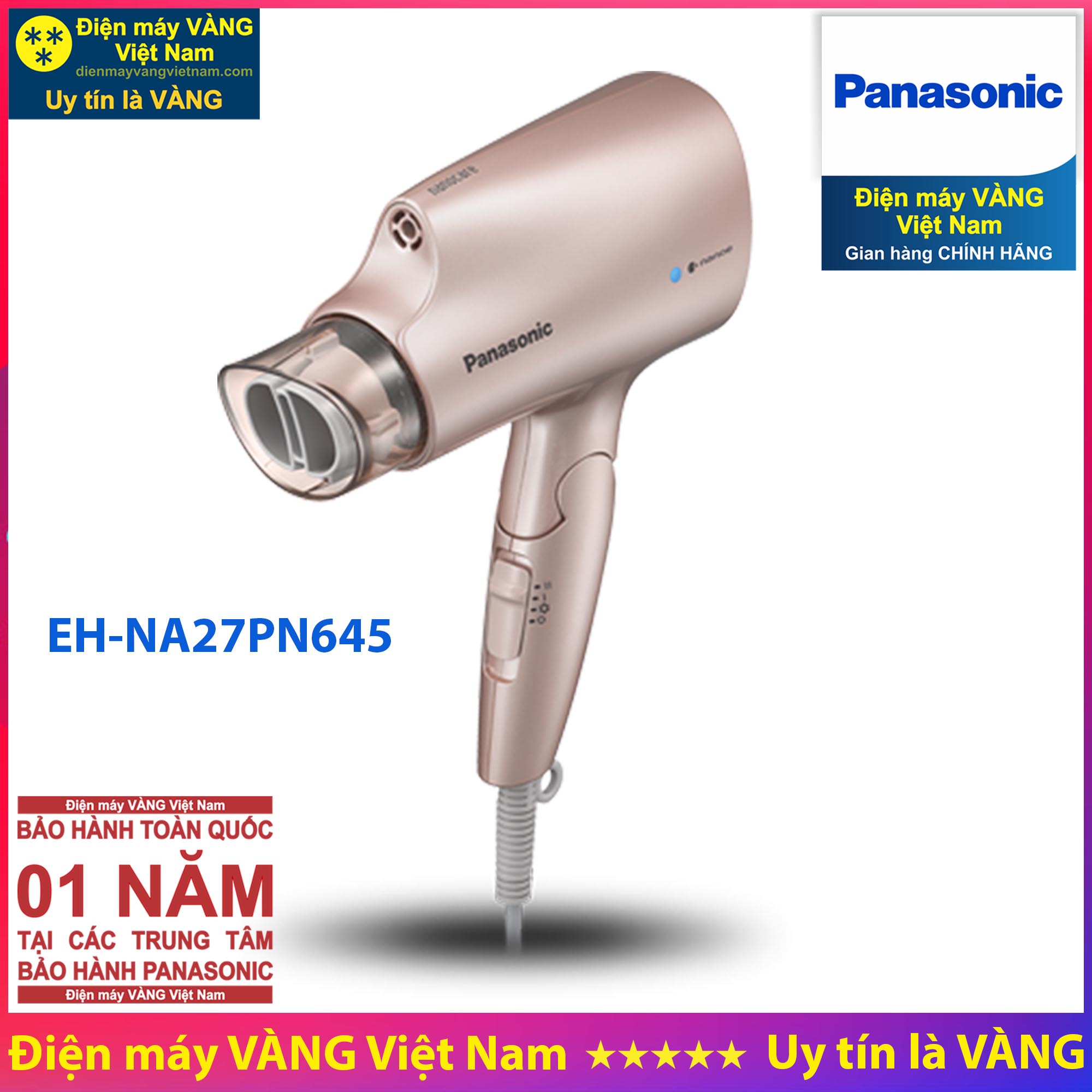 Máy sấy tóc công nghệ Nanoe bảo vệ tóc Panasonic EH-NA27PN645