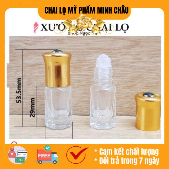 [Combo 3sp] [3ml/6ml] Vỏ Lọ chiết nước hoa Dubai bi lăn Ruby rỗng đựng dầu thơm