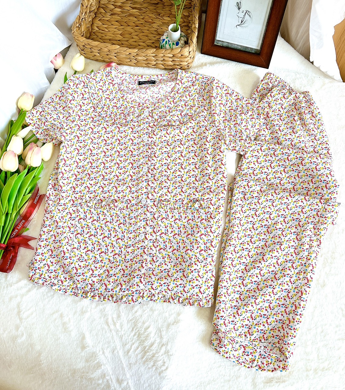 Đồ ngủ-đồ bộ pijamas dễ thương chất vải mềm mịn mát
