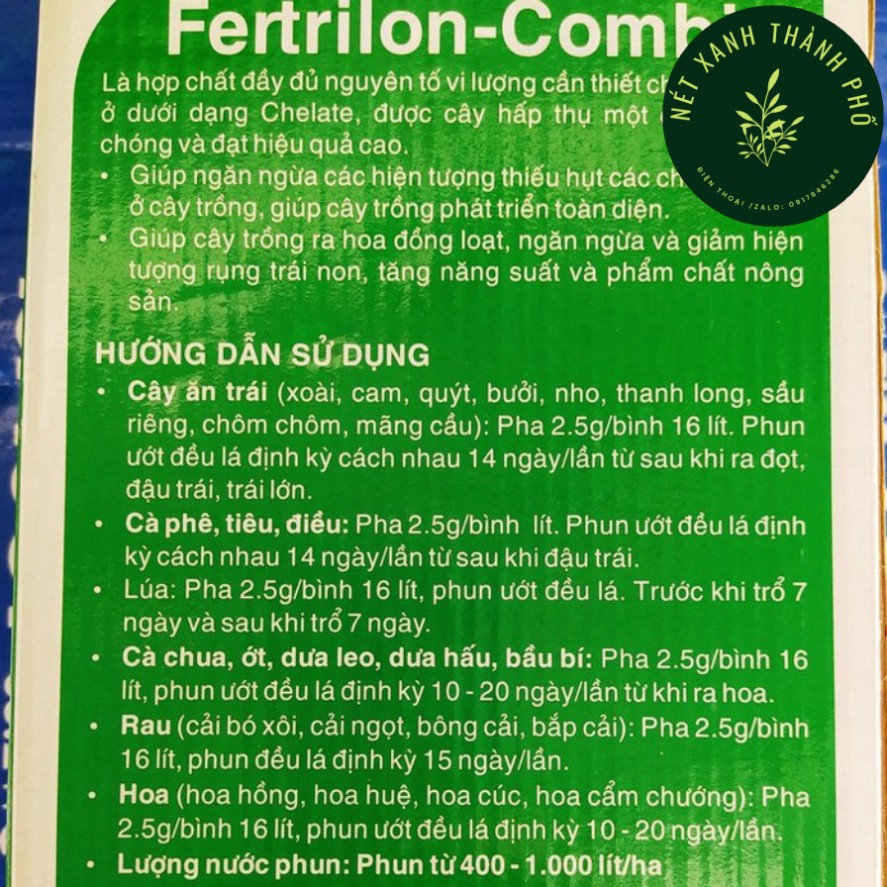 [GIAO HÀNG 2 GIỜ] Phân Bón Lá Vi Lượng Fetrilon Combi (2,5gr)