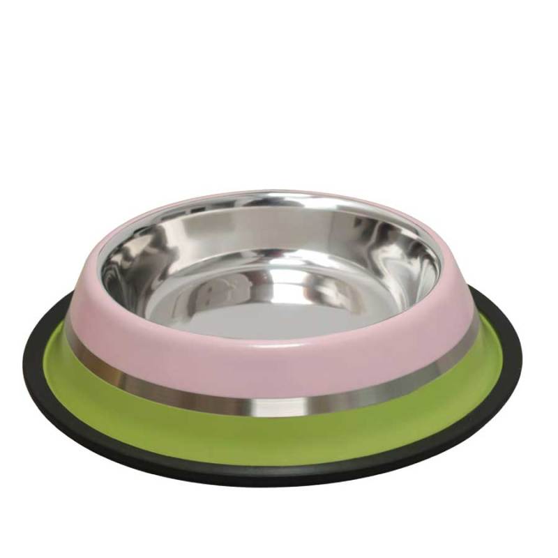 Chén Inox Hồng Xanh Pugmarks Feedy (0.22l)