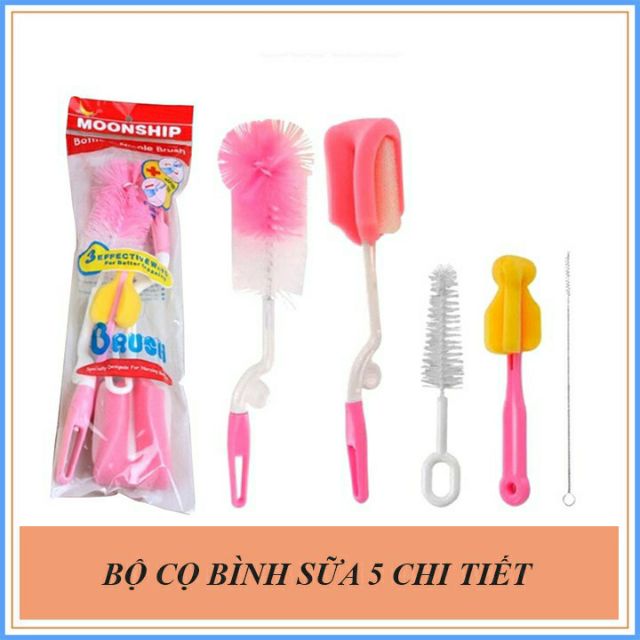 Dụng cụ cọ rửa cốc, bình sữa đa năng