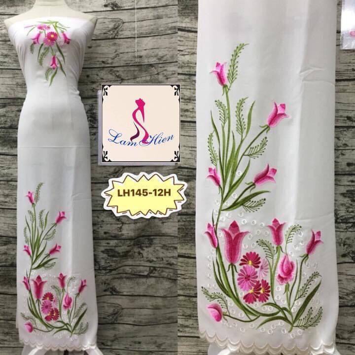 Vải áo dài thêu chân (230 sale còn 159k/áo, size to 169k/áo) LH145
