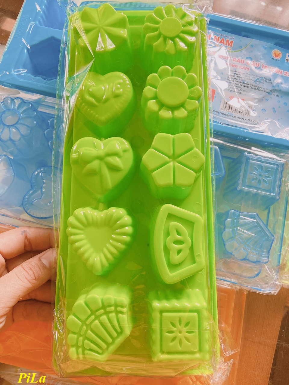 [HCM]Khay Thạch Rau Cau,Khay Đá Viên 10 Bông Nhựa Đẹp Hàng Việt Nam