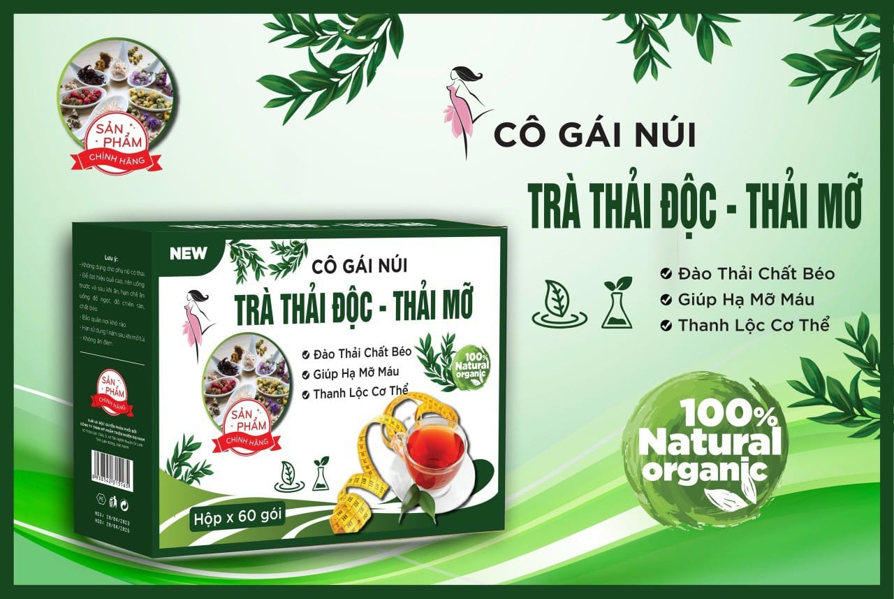 (Miễn phí vận chuyển) Trà thải độc - thải mỡ CÔ GÁI NÚI (Dạng túi lọc)