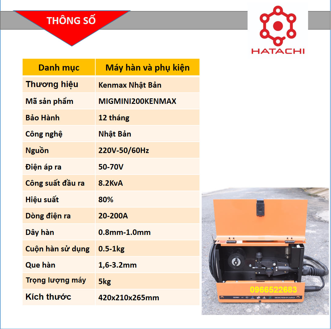 Máy hàn | Máy hàn Mig Kenmax 200 - 3 chức năng