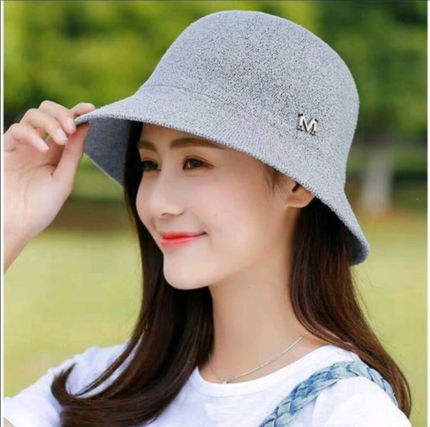Mũ cói🍁🍁Nón cói chữ M phong cách Hàn Quốc