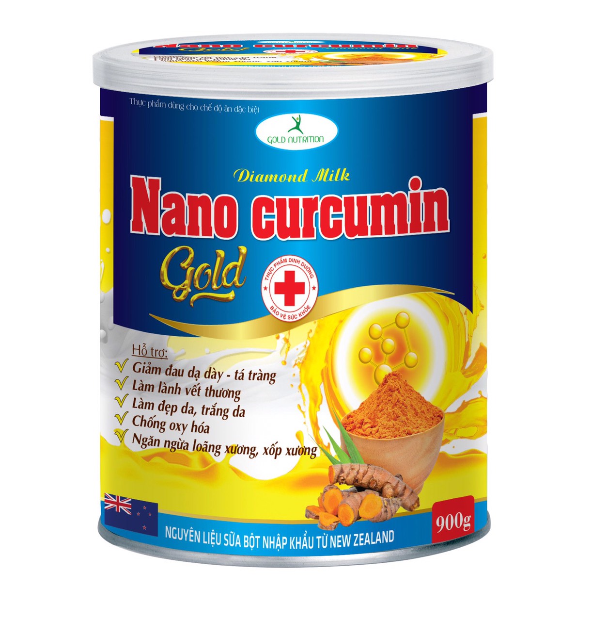 combo5h 900g Sữa nghệ nano curcumin gold