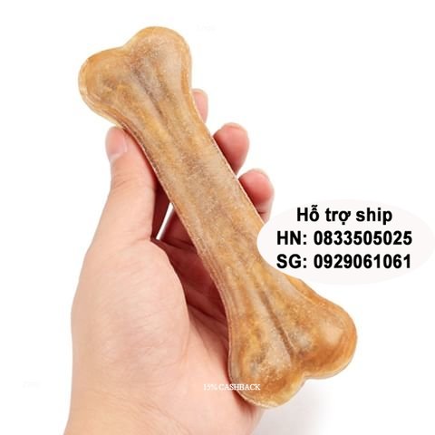 Doremiu- (1 cái) Xương da bò cho chó gặm dạng xương ống (5 size) cho chó sạch răng tránh cắn phá đồ