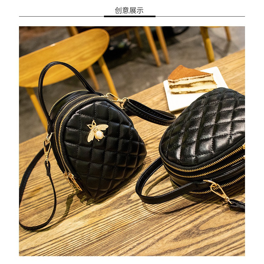 Balo nữ, balo mini con ong(túi xách nữ xinh68)