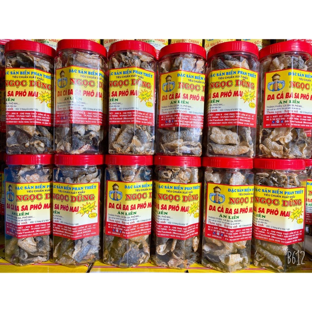 Da cá basa phô mai là món ăn ngon của shop đặc sản biển phan thiết ngọc dũng; hộp 200 gram. hsd 12 tháng