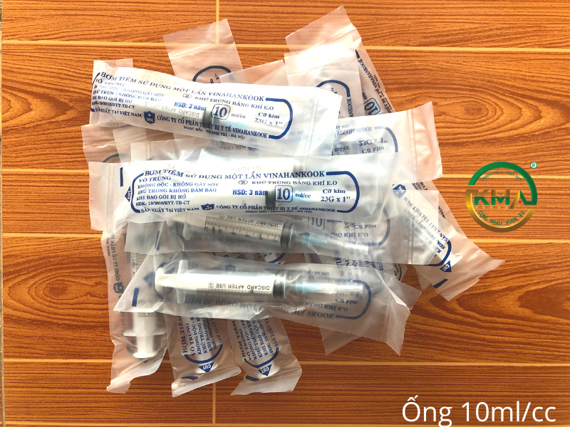 Ống chích sử dụng 1 lần 1ml/cc, 3ml/cc, 5ml/cc, 10ml/cc