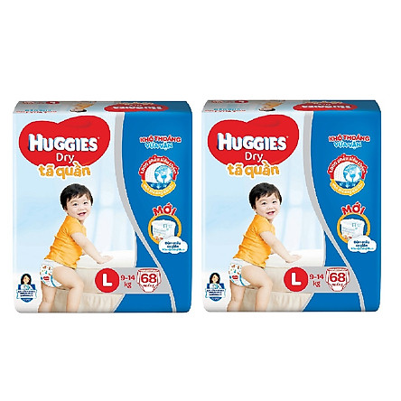[HCM]Tã Quần Huggies Cực Đại L68 miếng (9-14kg)