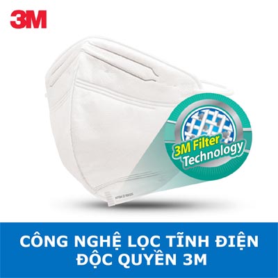 Khẩu trang 3m 9013 kf94, made in hà quốc, chống bụi mịn, công nghệ lọc tĩnh điện 3m