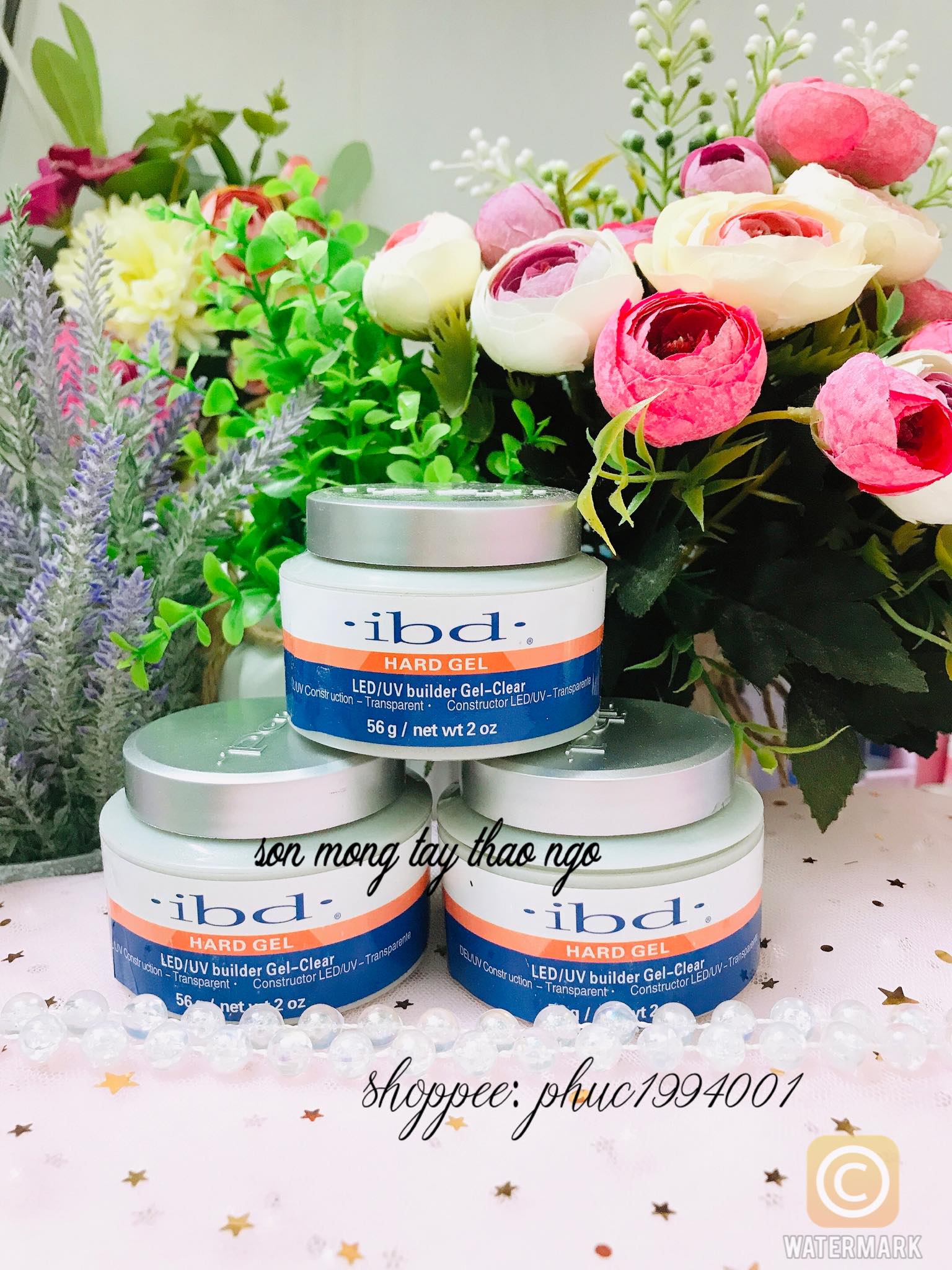 Gel đắp móng IBD 56g loại tốt không nóng không chảy - Màu trong suốt