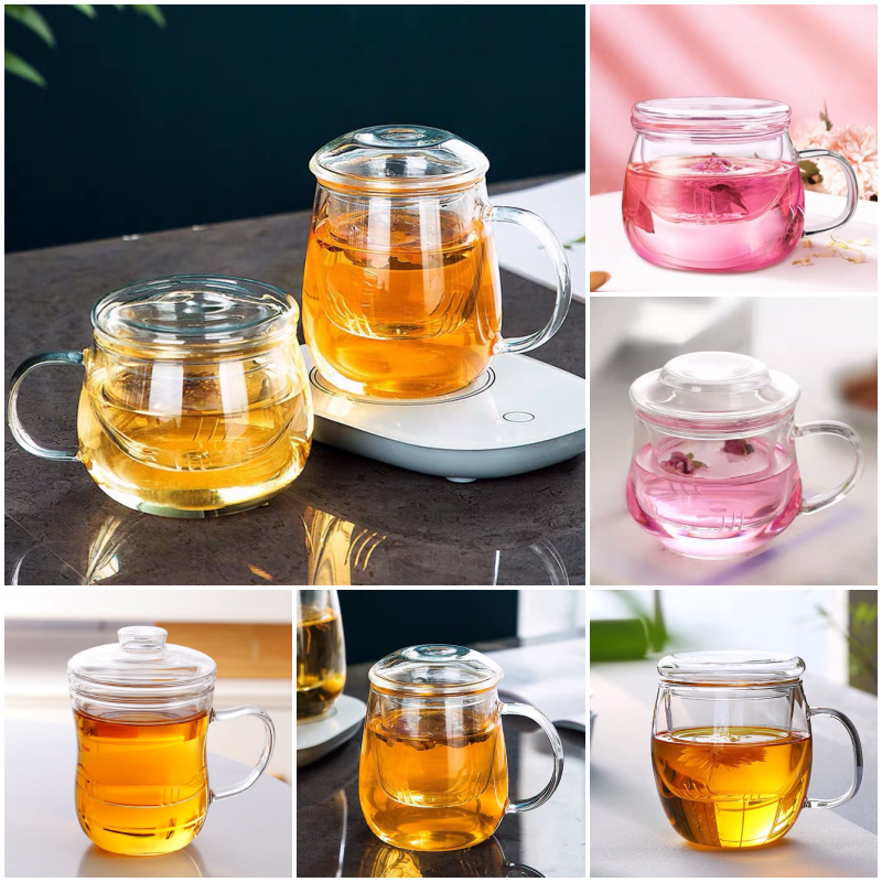 Cốc Pha Trà Thủy Tinh - 350Ml (Kèm Lõi Lọc Trà)
