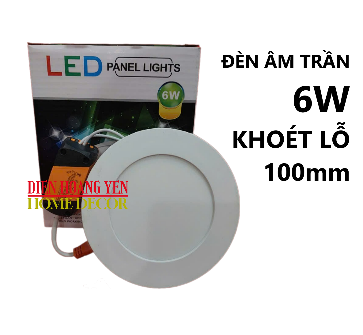 Bộ 4 đèn Led downlight âm trần siêu mỏng 6W
