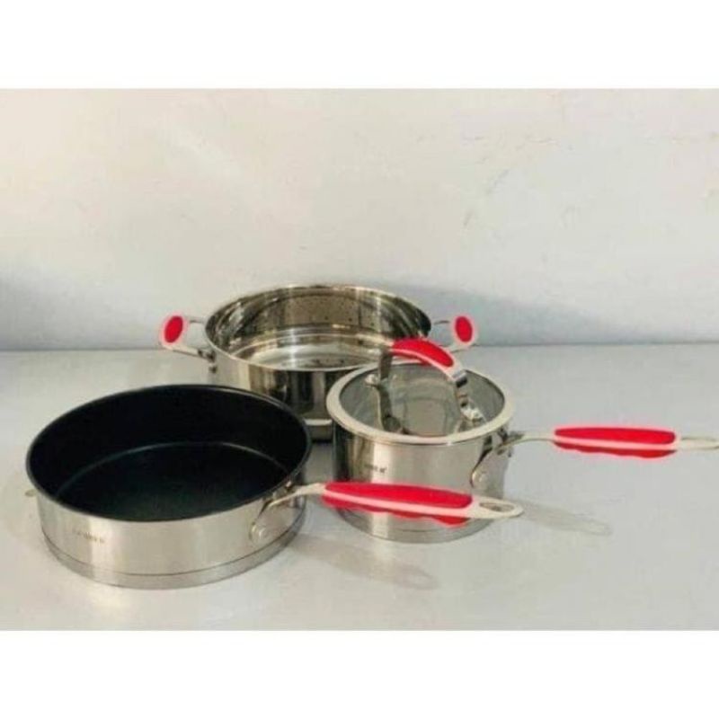[Chính Hãng] Bộ Nồi Từ Cao Cấp Arber Ruby 7 Món Inox 304