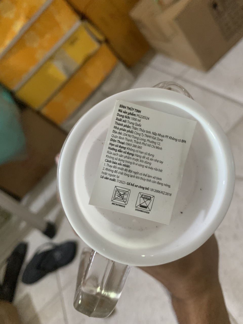 Bình thủy tinh 1.1 Lít