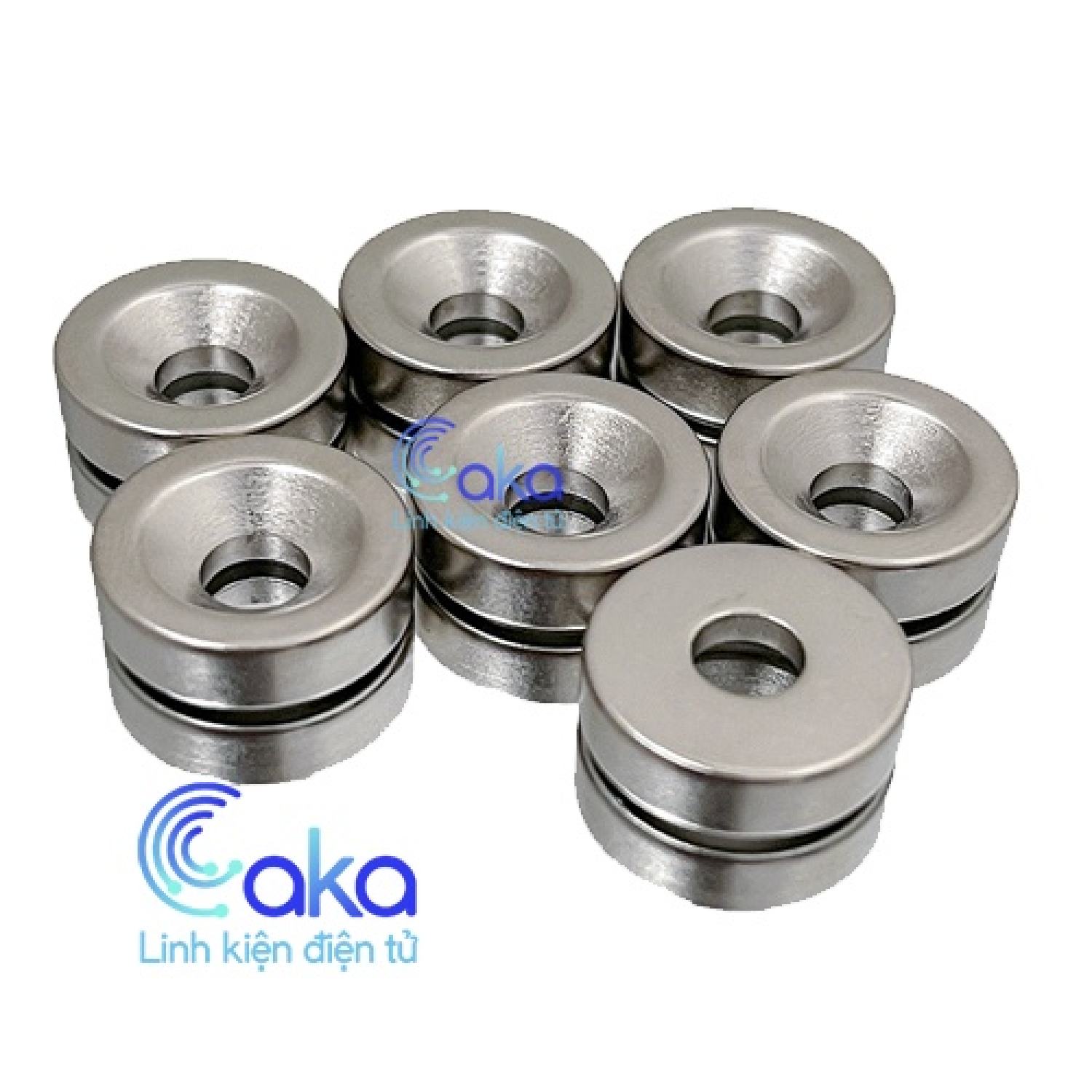 Nam châm đất hiếm tròn có lỗ 20x3mm lỗ 5mm
