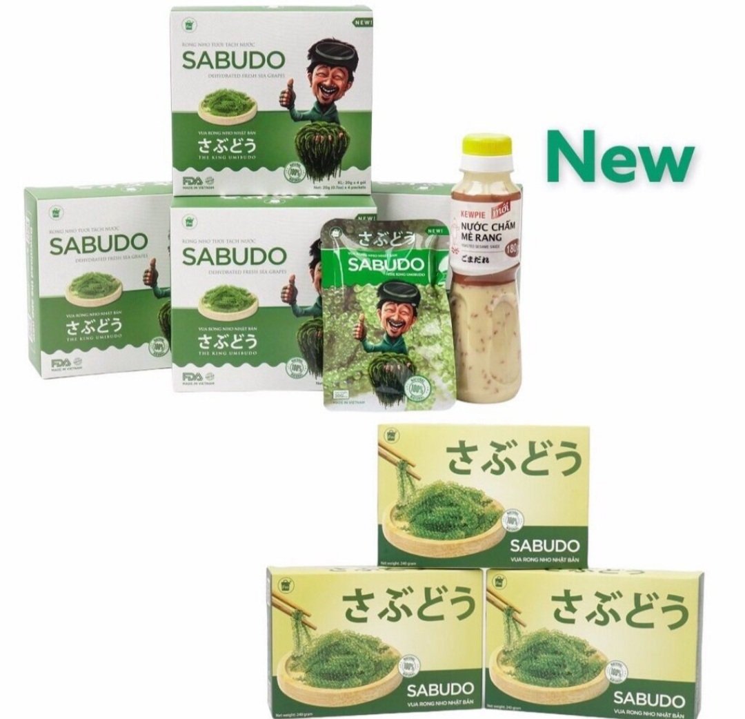 [HCM]COMBO 2 HỘP RONG NHO SABUDO (24 GÓI)