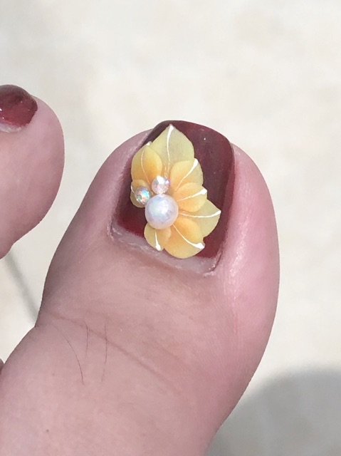 Hoa bột chân - cúc vẽ (chân hoặc tay cái)