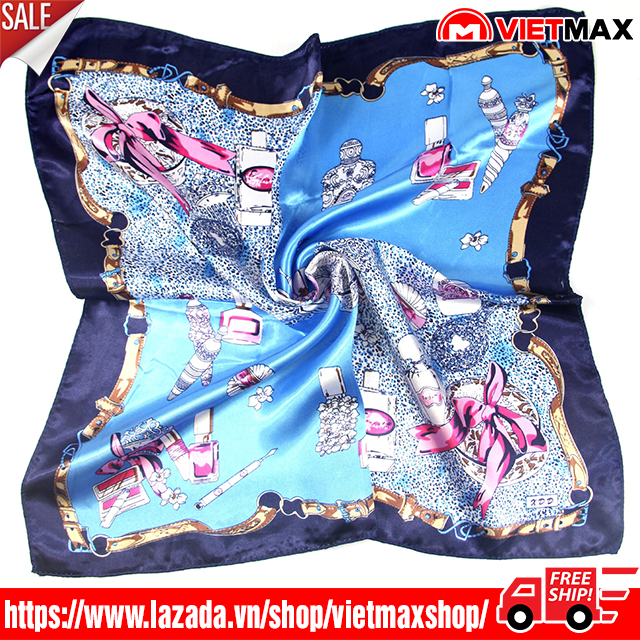 Khăn Turban Headband Lụa Satin 50x50 Vuông Đội Đầu Quàng Cổ Hot