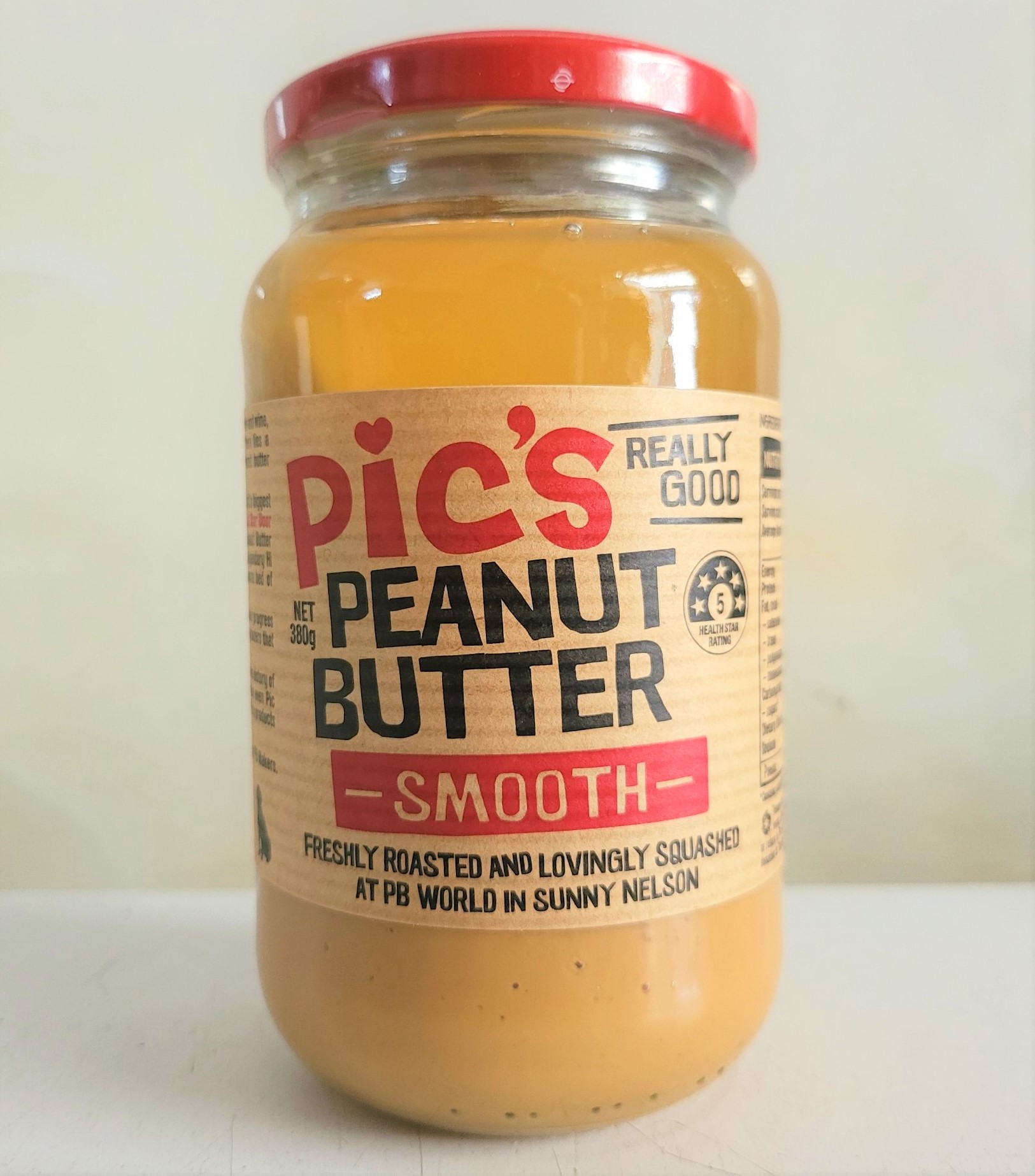 [Lọ 380g – NẮP ĐỎ] BƠ ĐẬU PHỘNG MỊN [New Zealand] PICS Peanut Butter Smooth (nvt)