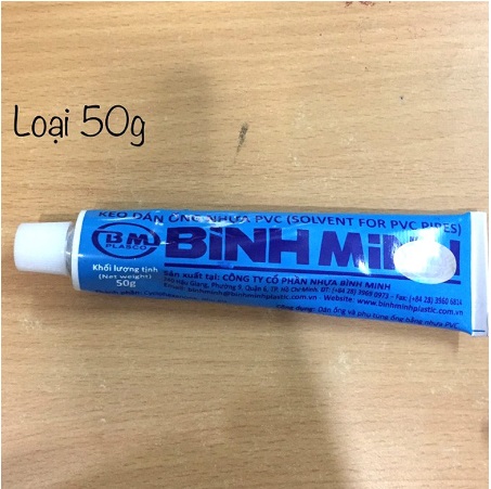 Keo dán ống PVC Bình Minh 25g / 50g / 100g