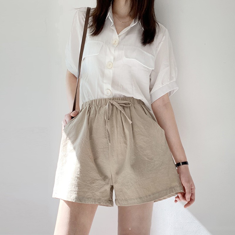 Quần short đũi nữ ống rộng cá tính MADELA